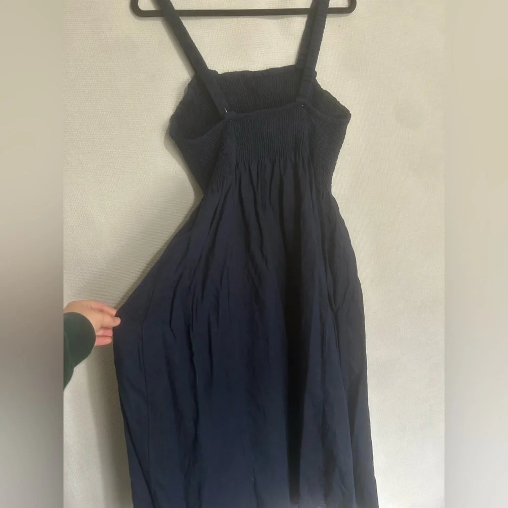 J.crew linen blend midi dress